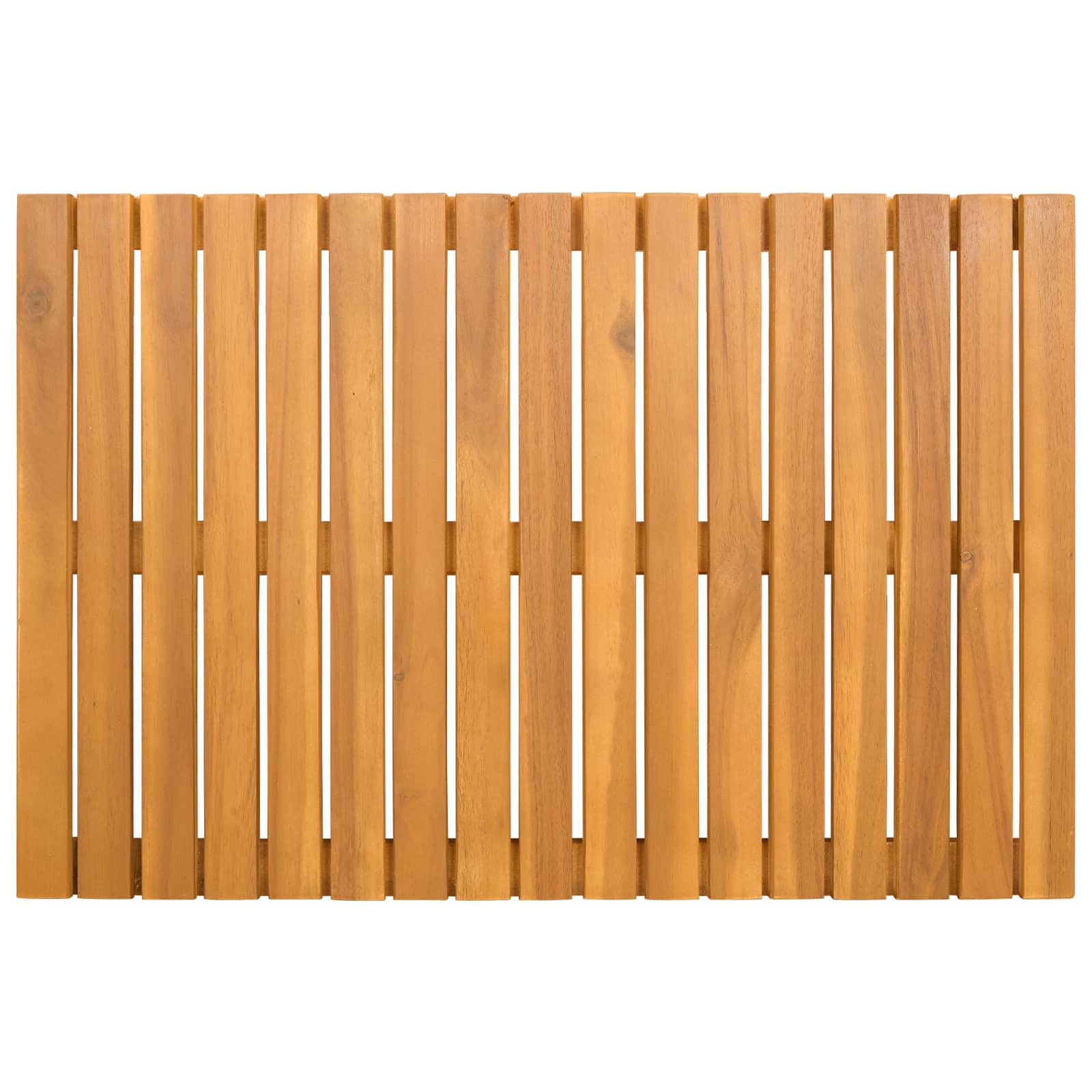 Badematte Uni Braun 60 x 40 cm Massives Akazienholz
