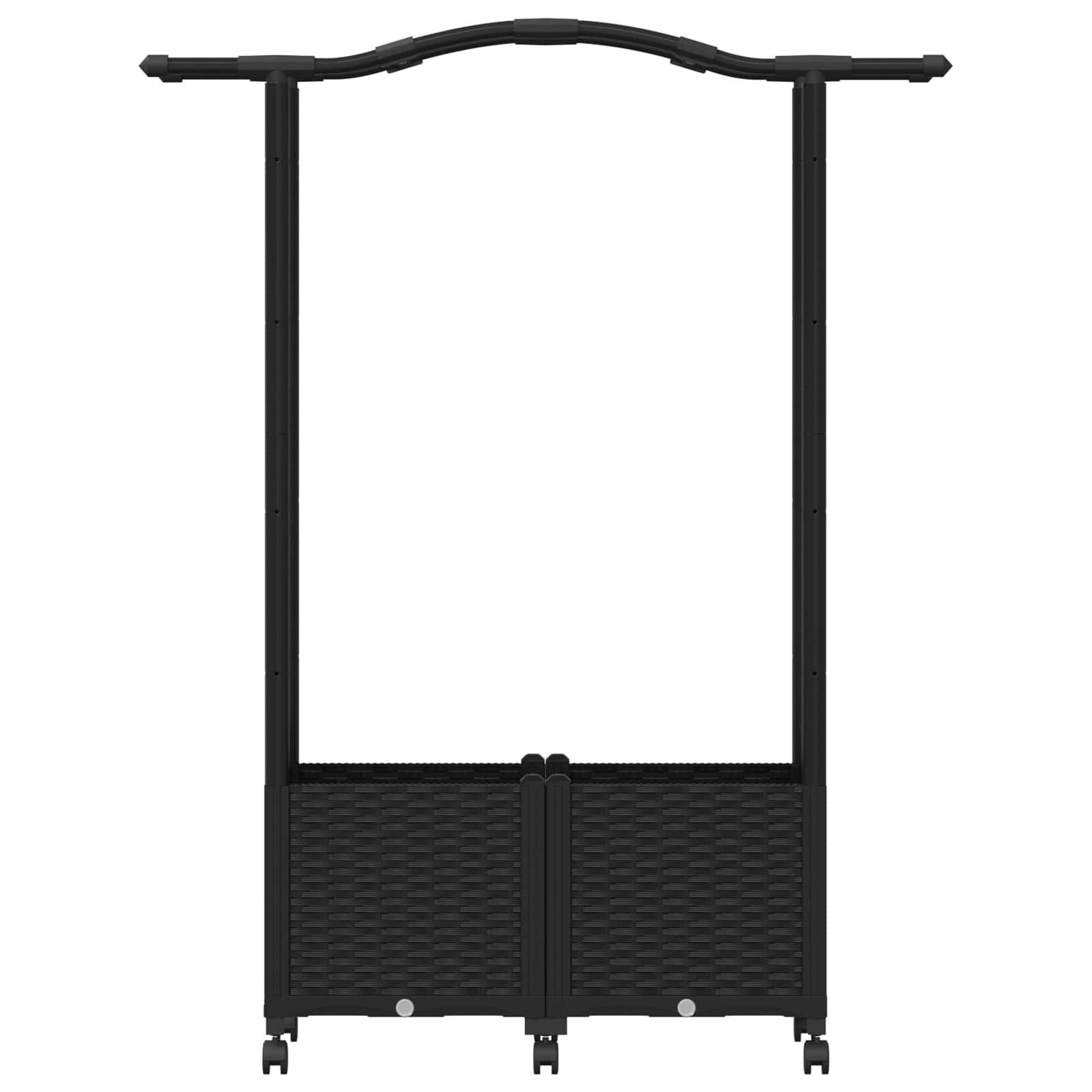 Hochbeet mit Rankgitter und Dach Braun 124 x 40 x 123 cm PP