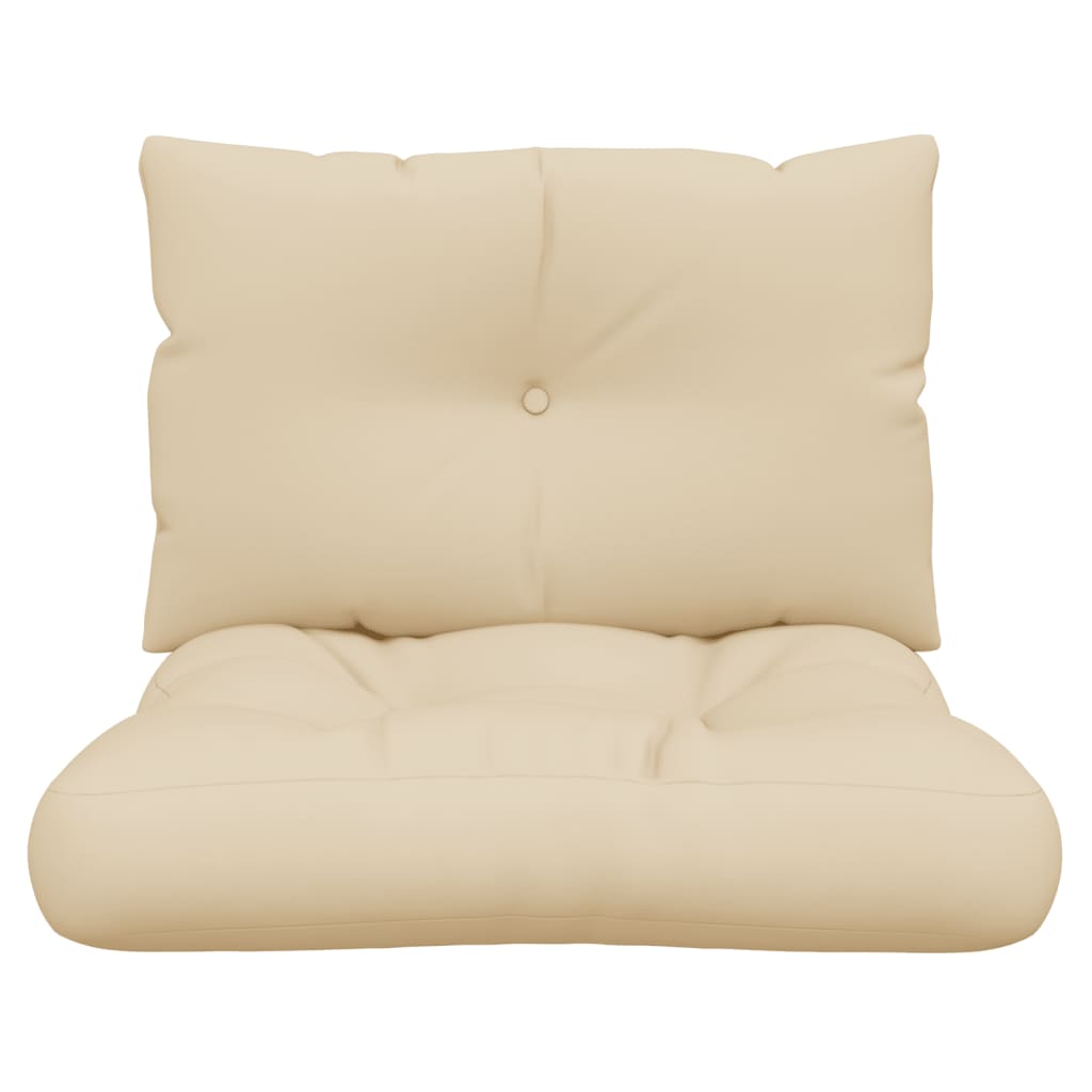Palettenkissen 3-tlg. Taupe Stoff