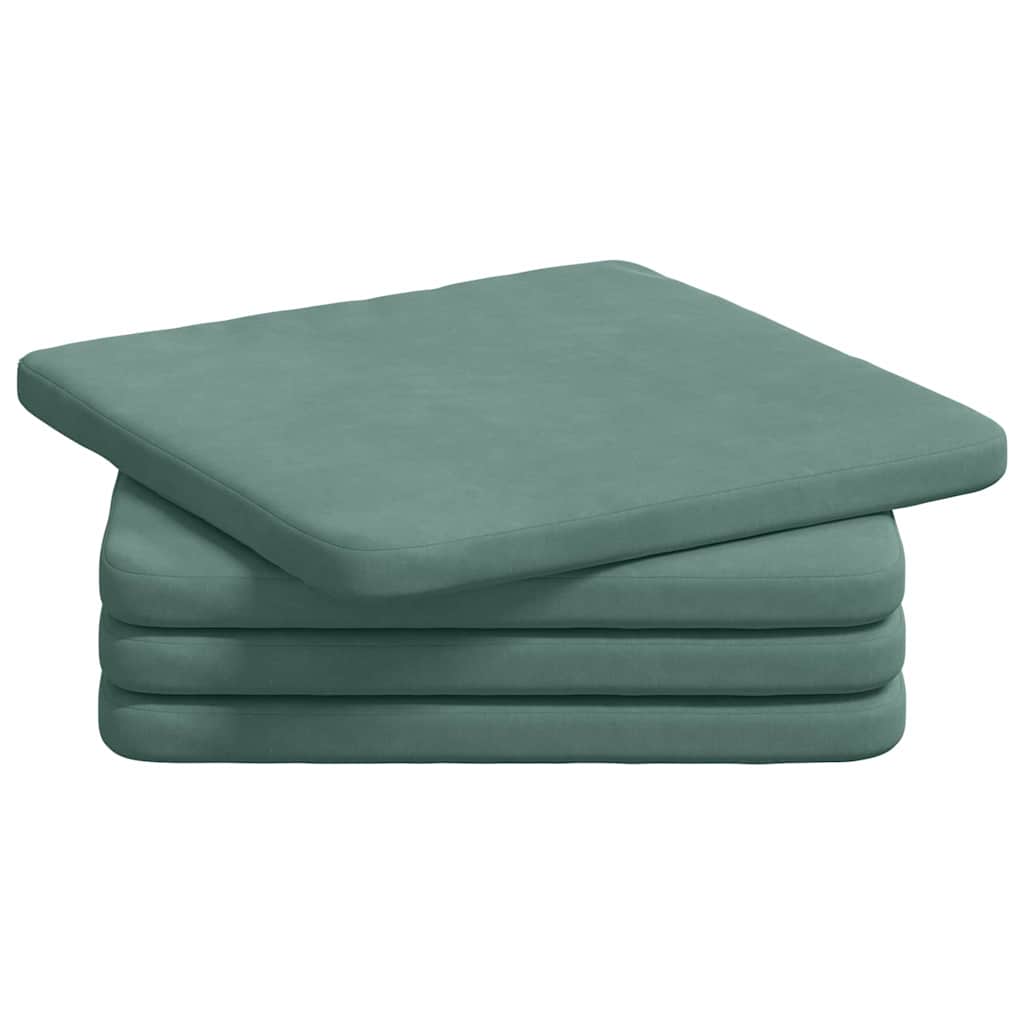 Sitzkissen 4 pcs Blau 40 x 40 x 3 cm Samt