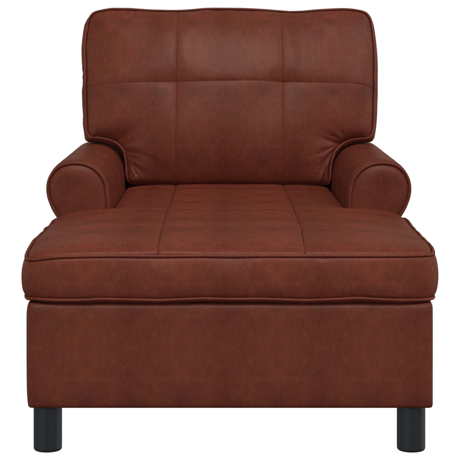 Lounge-Liege mit Kissen Schwarz 91 x 157 x 91 cm Kunstleder