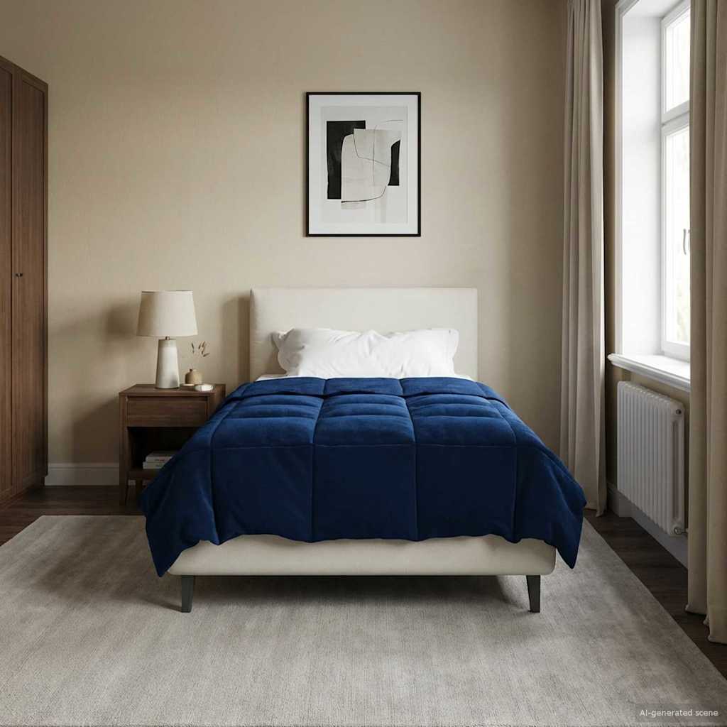Winterbettdecke Gepolstert Anthrazit 240 x 260 cm Mikrofaser