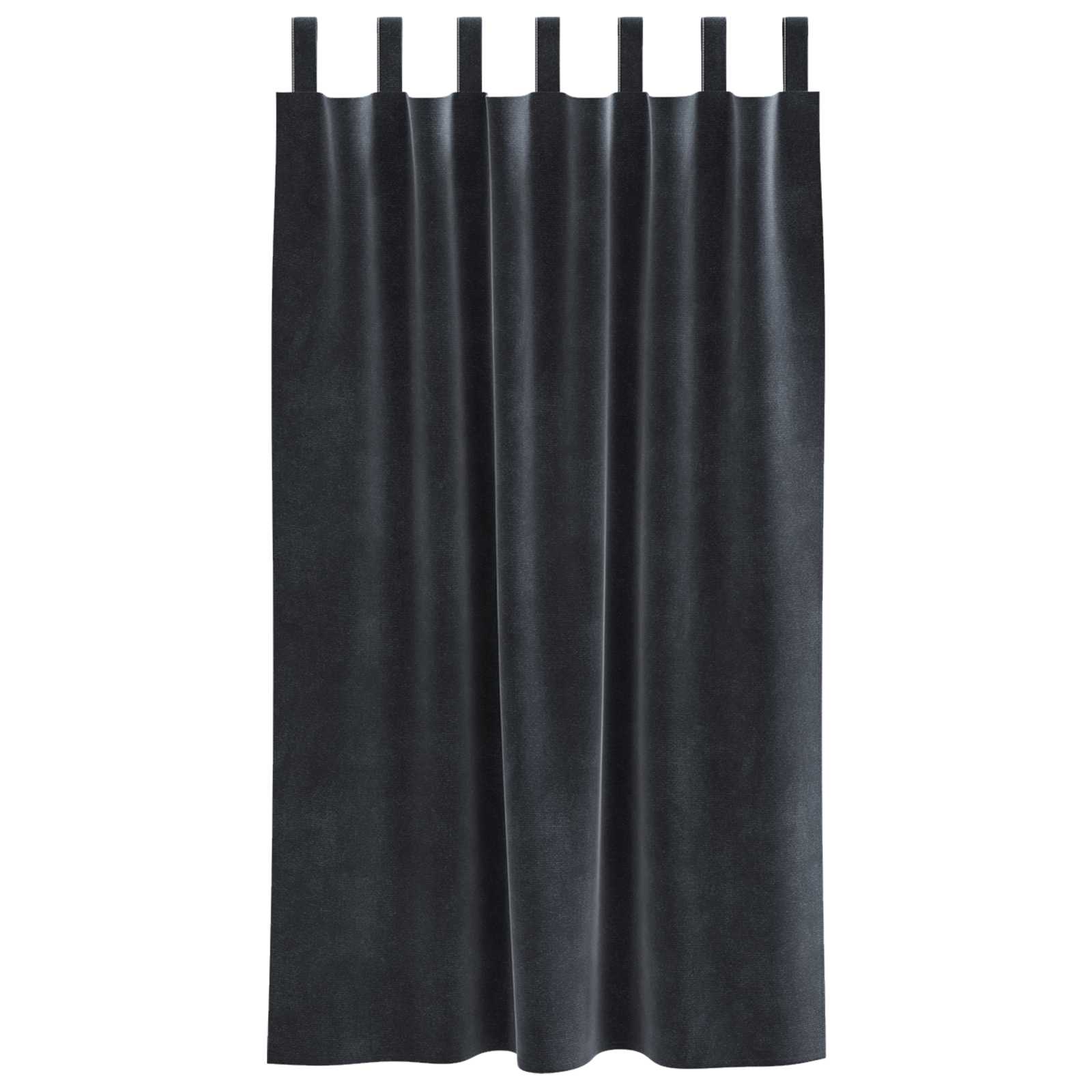 Verdunkelungsvorhänge 2 pcs Schwarz 140 x 140 cm Samt