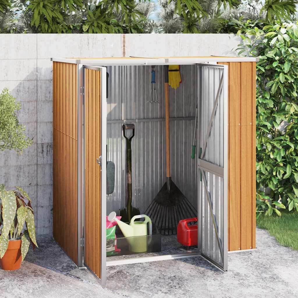 Gerätehaus Grün 88x89x161 cm Verzinkter Stahl