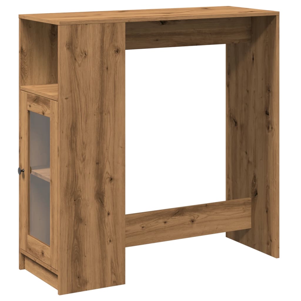 Bartisch Schwarz Eichen-Optik 101 x 40 x 103,5 cm Holzwerkstoff