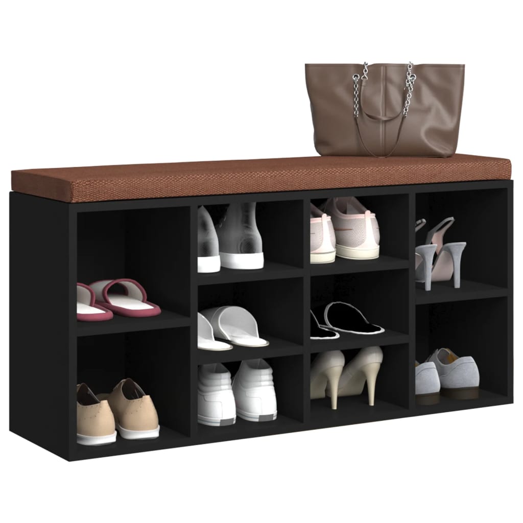 Schuhschrank Schuhbank Sitzbank 10 Fächer weiß