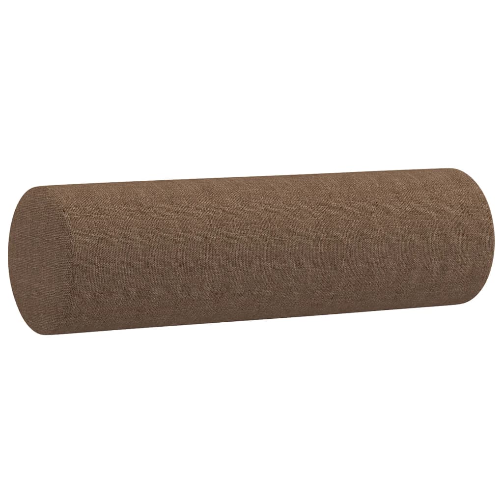 3-tlg. Sofagarnitur mit Kissen Creme Stoff
