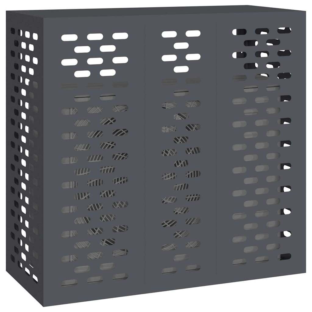 Klimaanlagenabdeckung Schwarz 90 x 40 x 60 cm Stahl