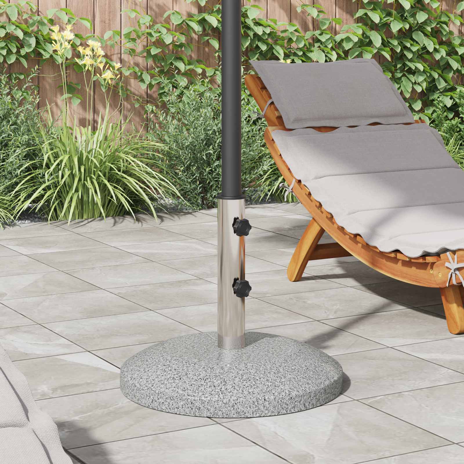 Parasolbasis für 40-50 mm Pole 26.75 kg Schwarz
