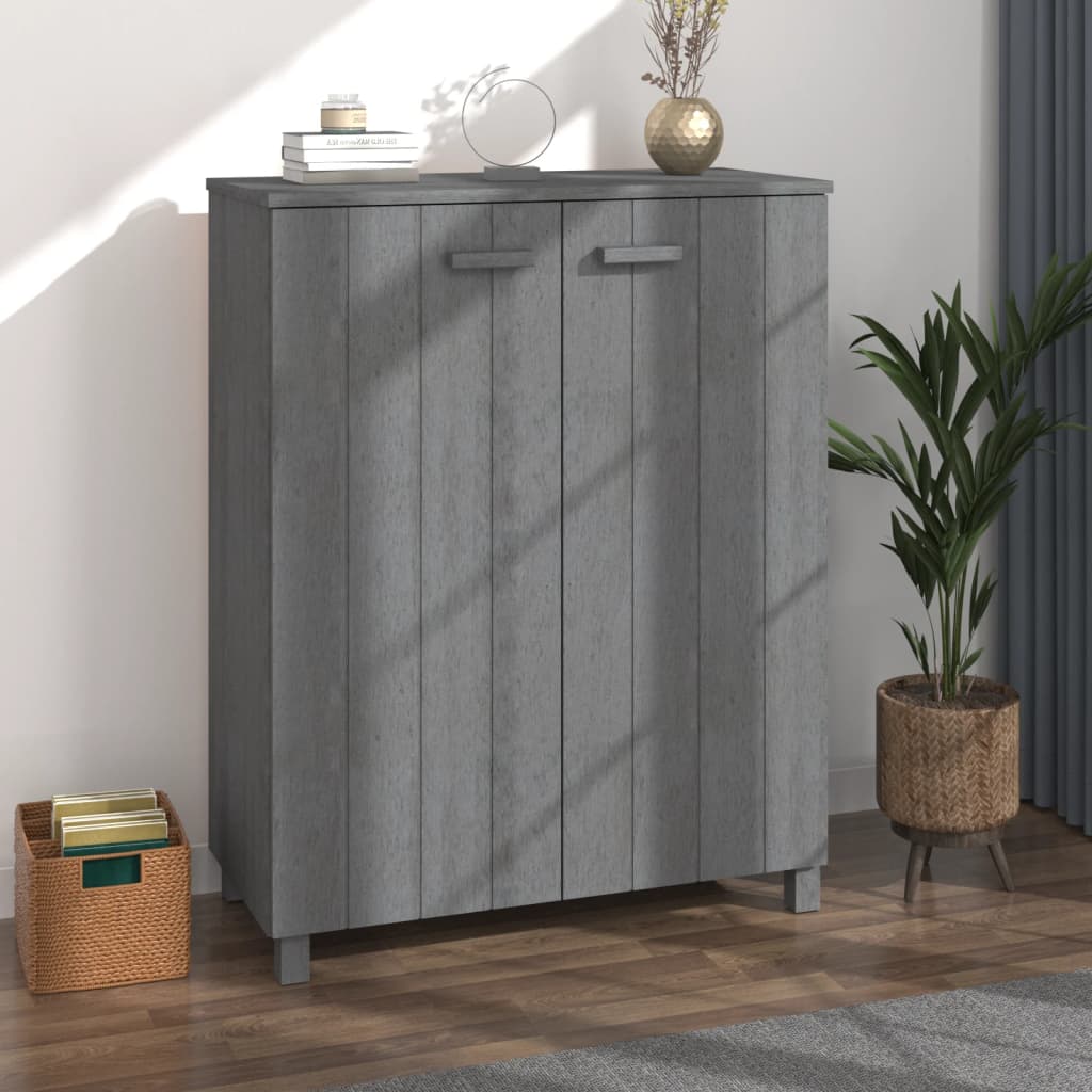 Schuhschrank HAMAR Honigbraun 85x40x108 cm Massivholz Kiefer