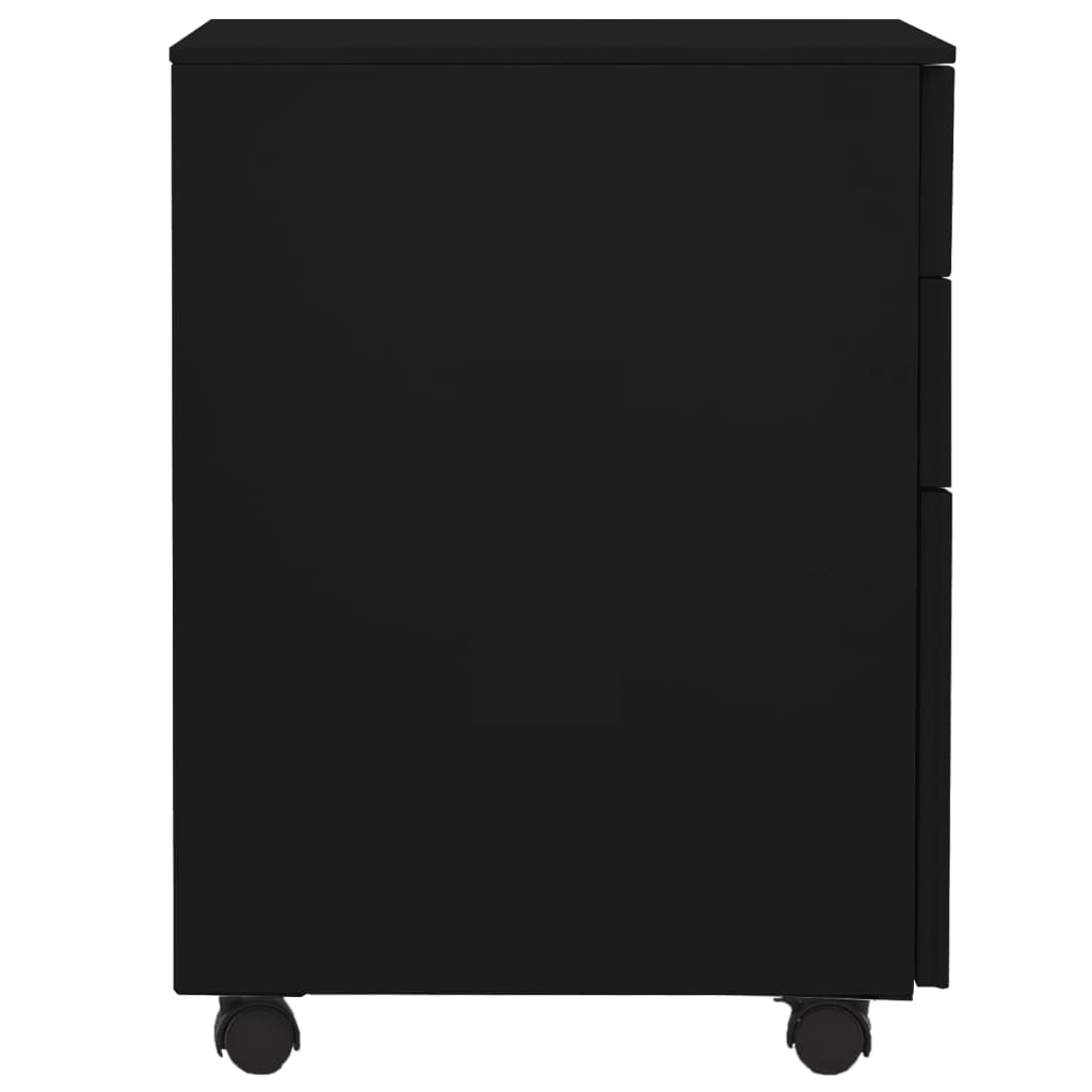 Aktenschrank mit Rollen Weiß 39x45x60 cm Stahl