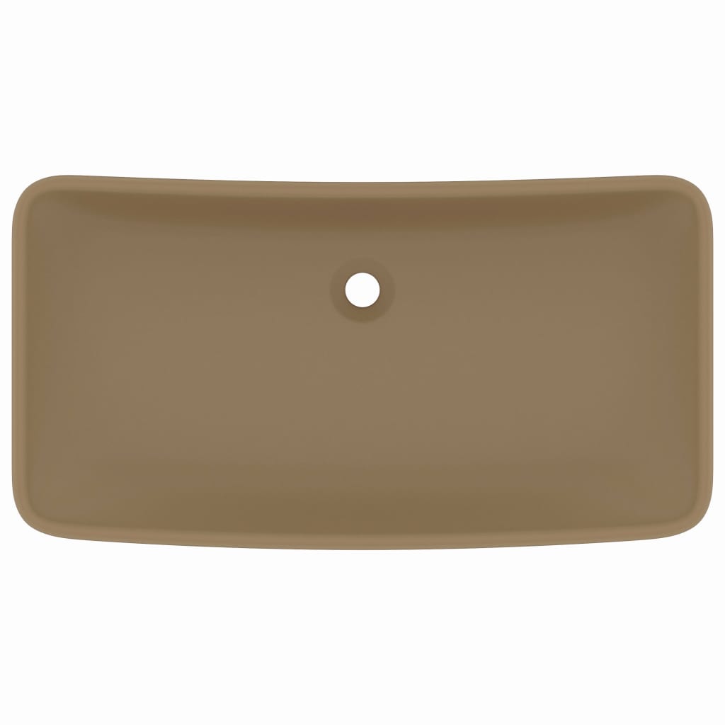 Luxus-Waschbecken Rechteckig Matt Weiß 71x38 cm Keramik