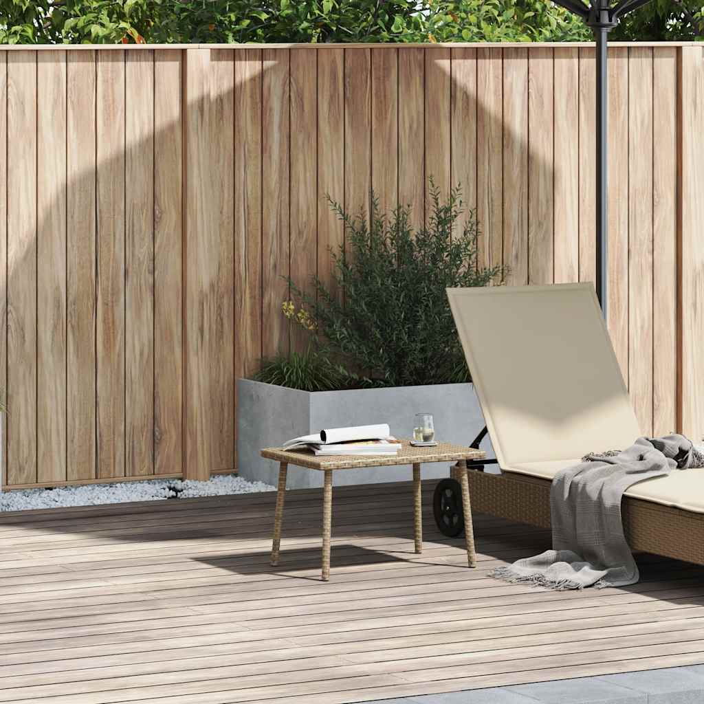 Garten-Couchtisch Rechteckig Schwarz 40x40x37 cm Poly Rattan