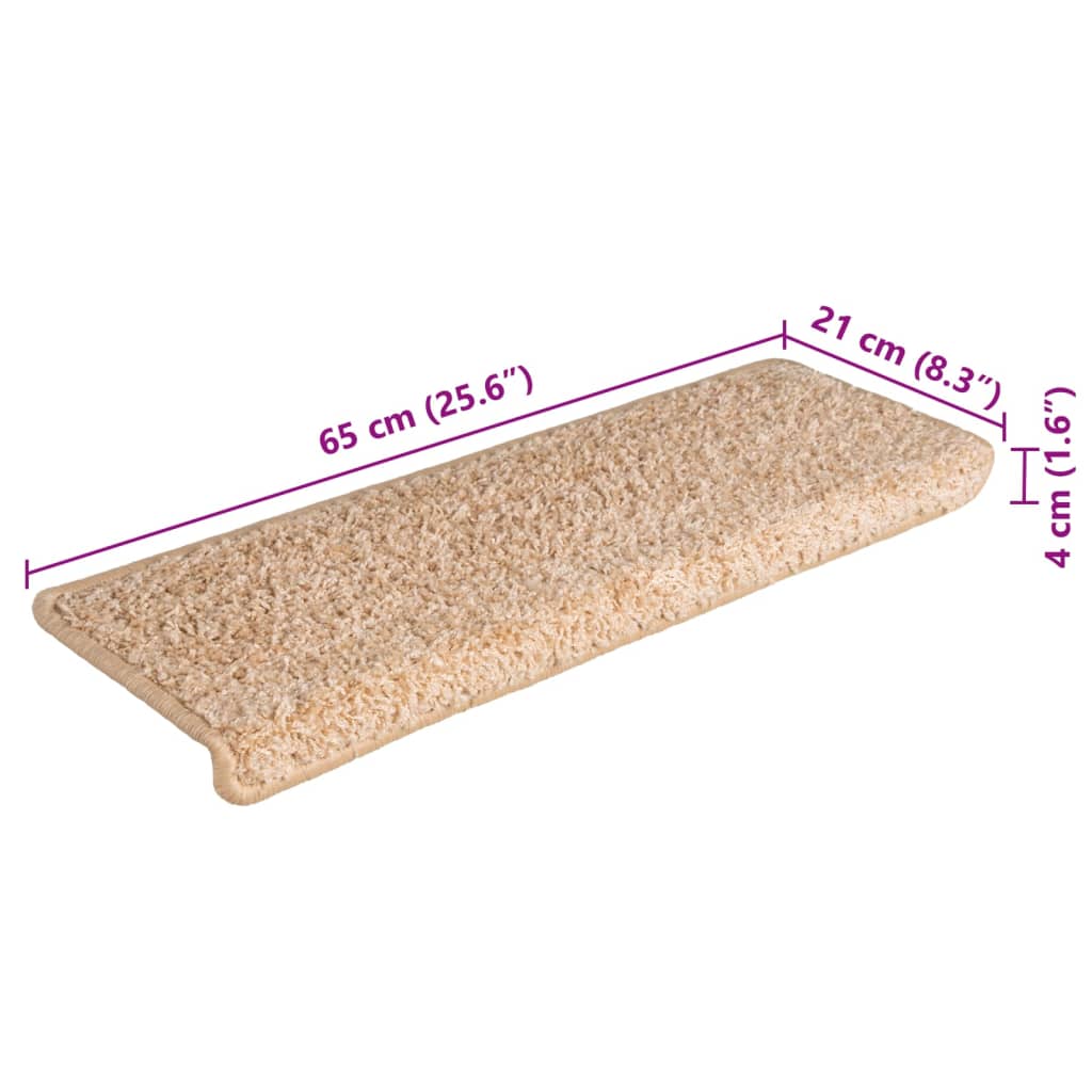Stufenmatten 15 Stk. 65x21x4 cm Grau Rechteckiger Rand