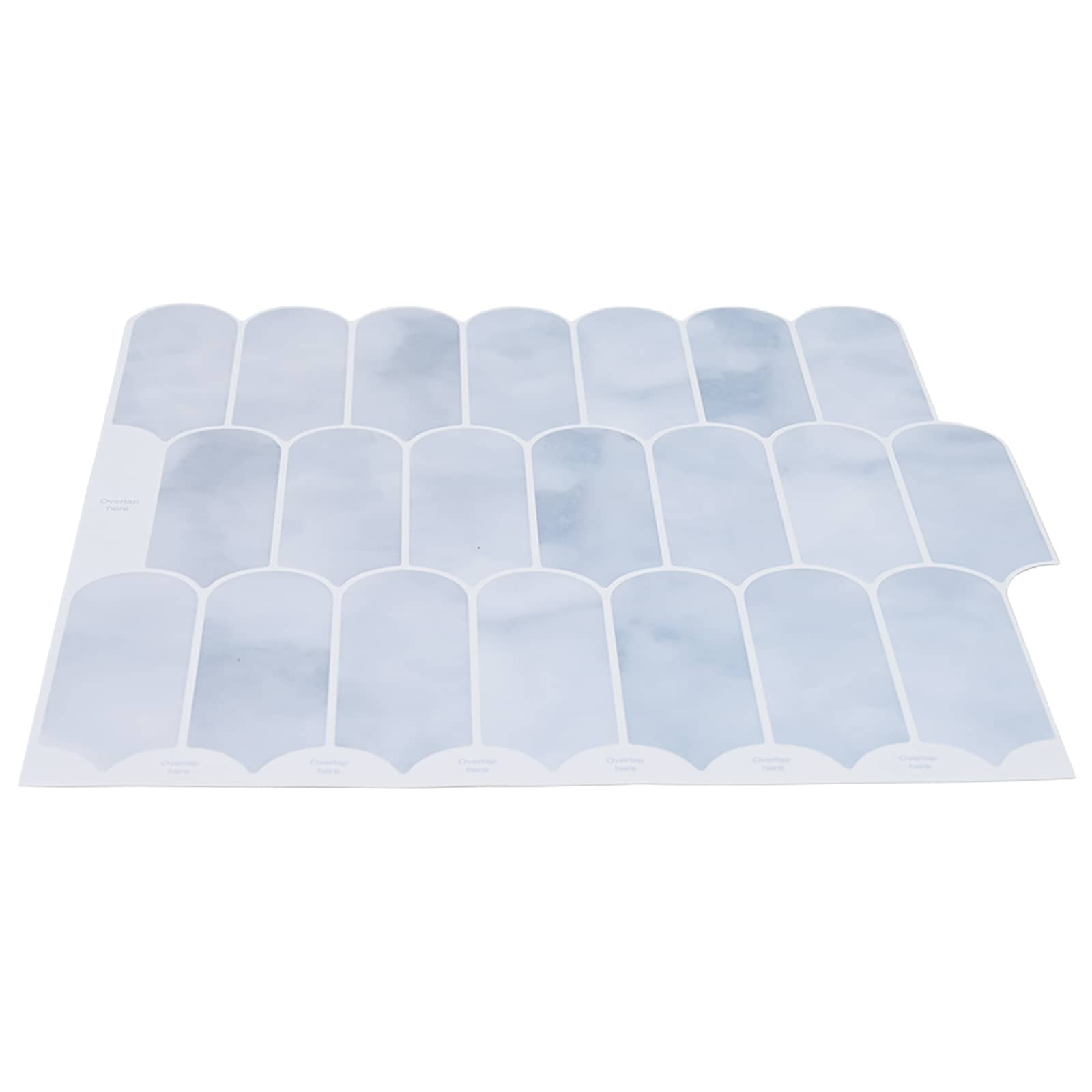 Federfliese 10 pcs Grau Marmor 30 x 30 cm Polyurethan und PET