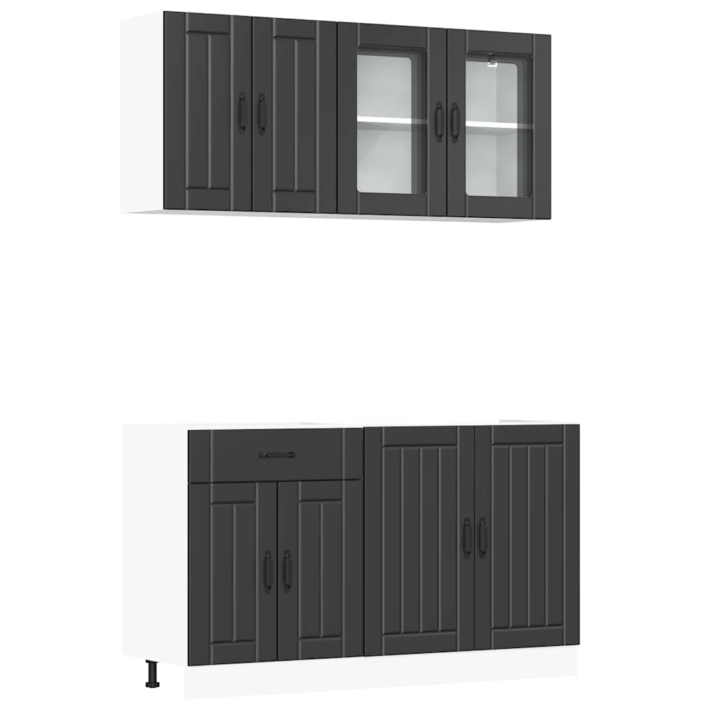 4-tlg. Küchenschrank-Set Lucca Weiß Holzwerkstoff
