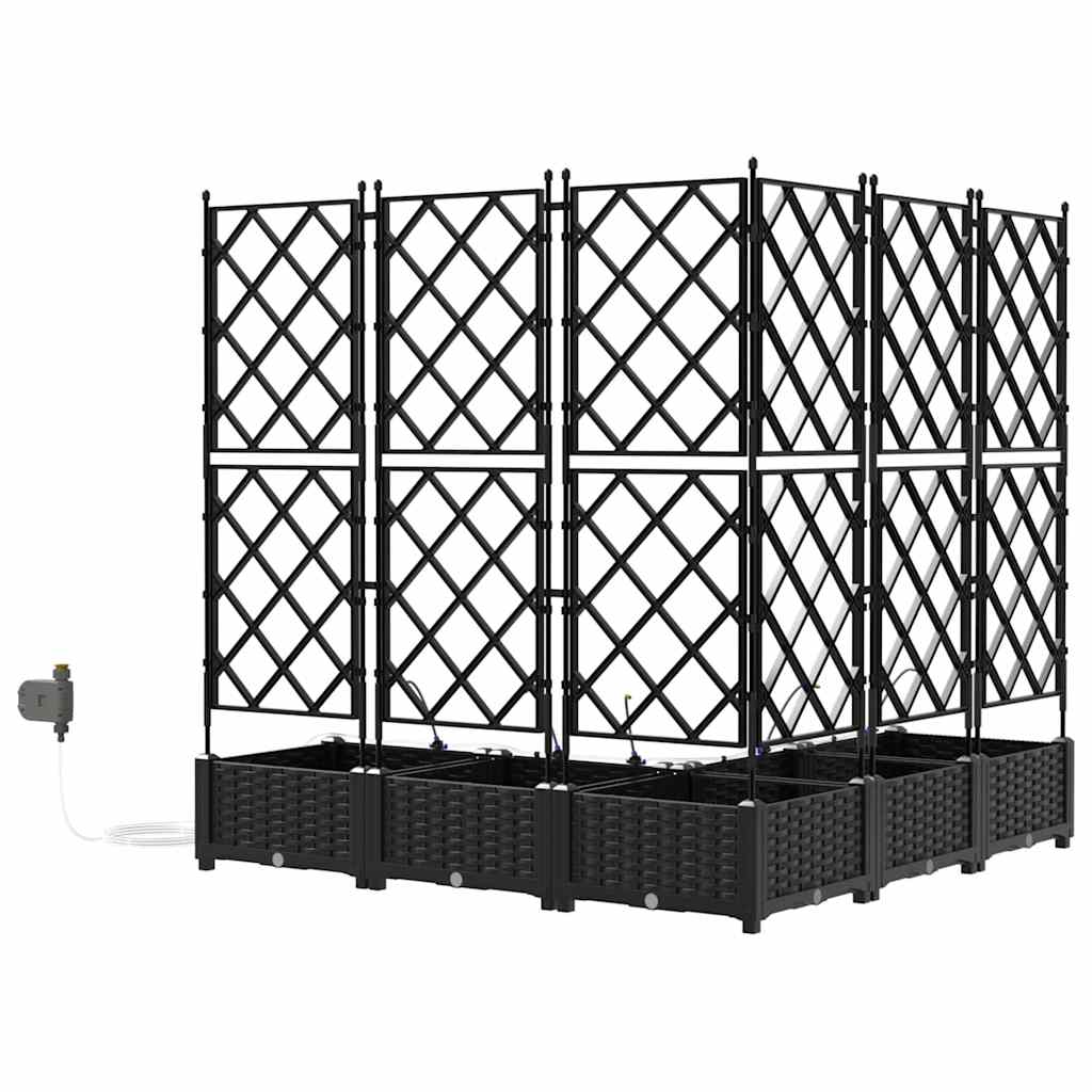 Garten-Pflanzgefäß 4 Stk. Braun 160 x 40 x 22 cm PP