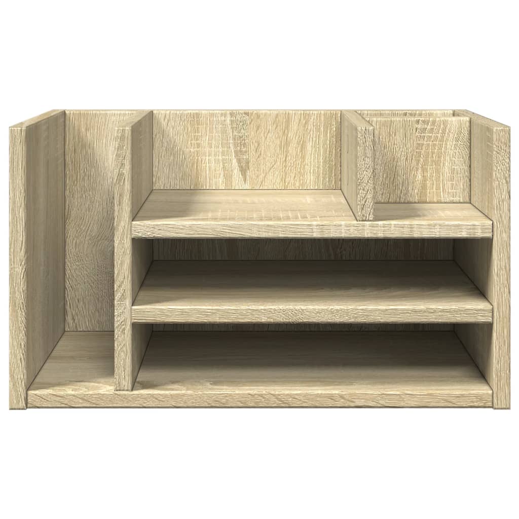 Schreibtisch-Organizer Weiß 44,5x24x25 cm Holzwerkstoff
