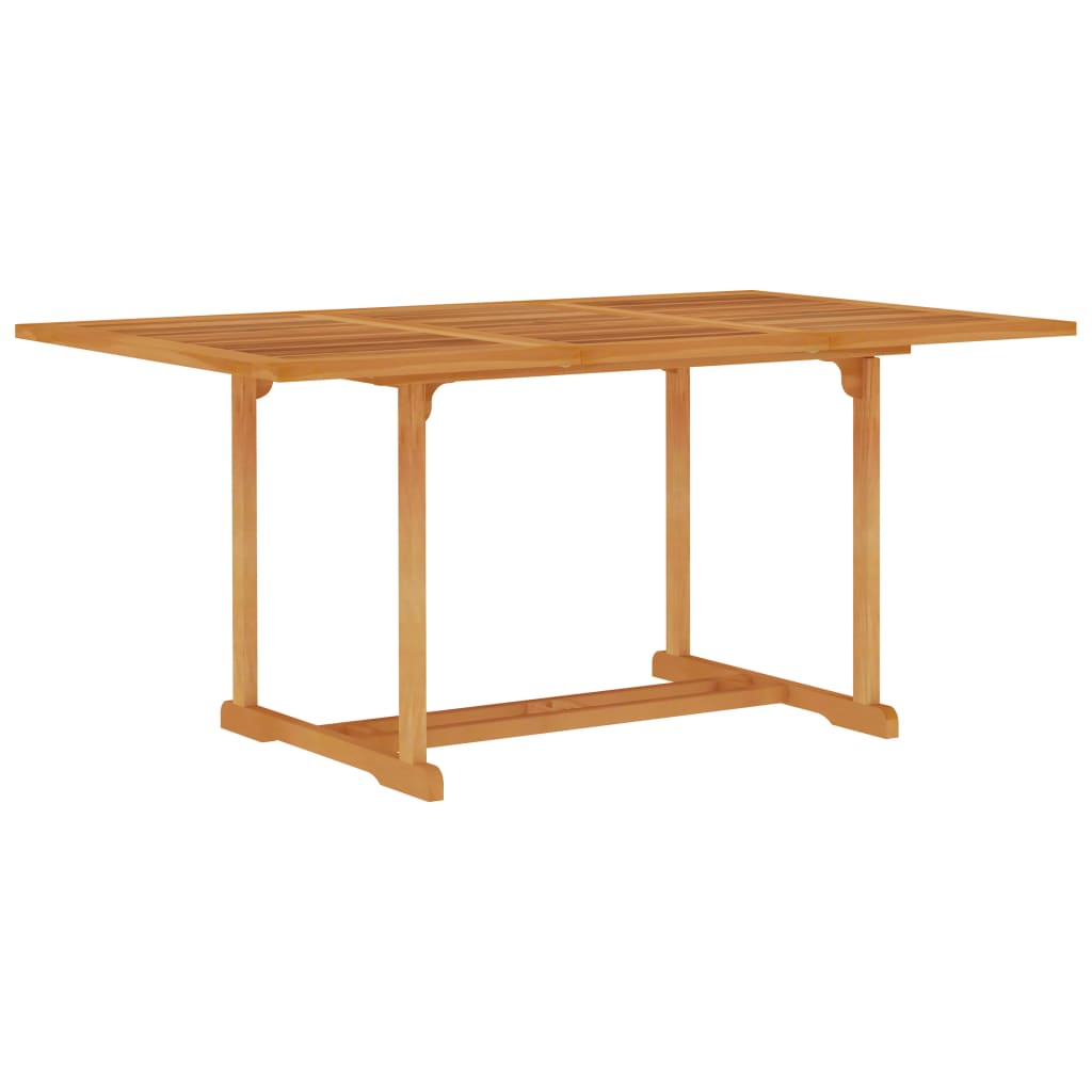Gartentisch 180x90x75 cm Massivholz Teak