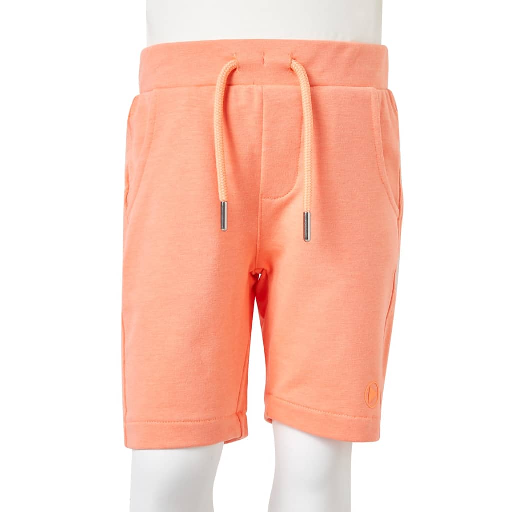 Kindershorts mit Kordelzug Neonorange 140