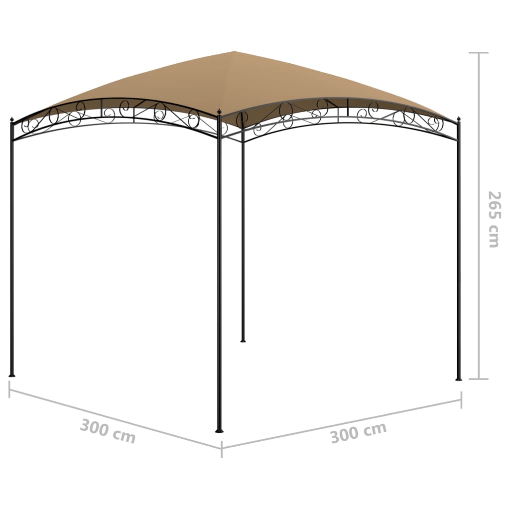 Pavillon 3x3x2,65 m Creme 180 g/m²