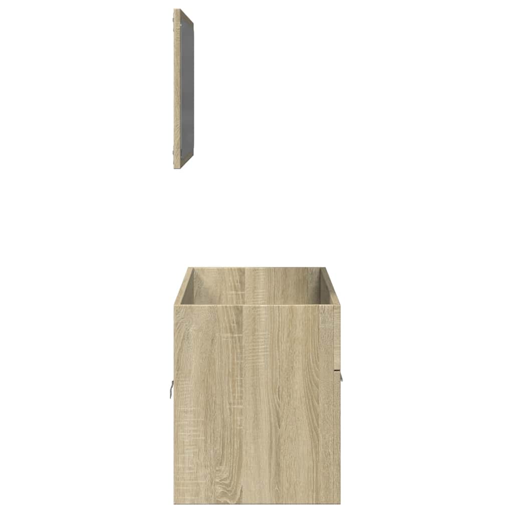 2-tlg. Badmöbel-Set Weiß Holzwerkstoff