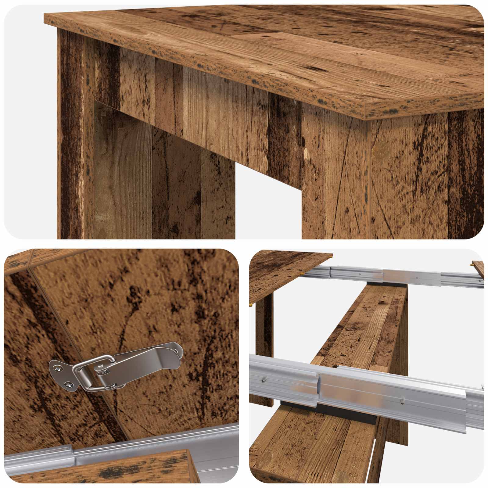 Esstisch 180 x 85 x 75 cm Holzwerkstoff Schwarze Eiche