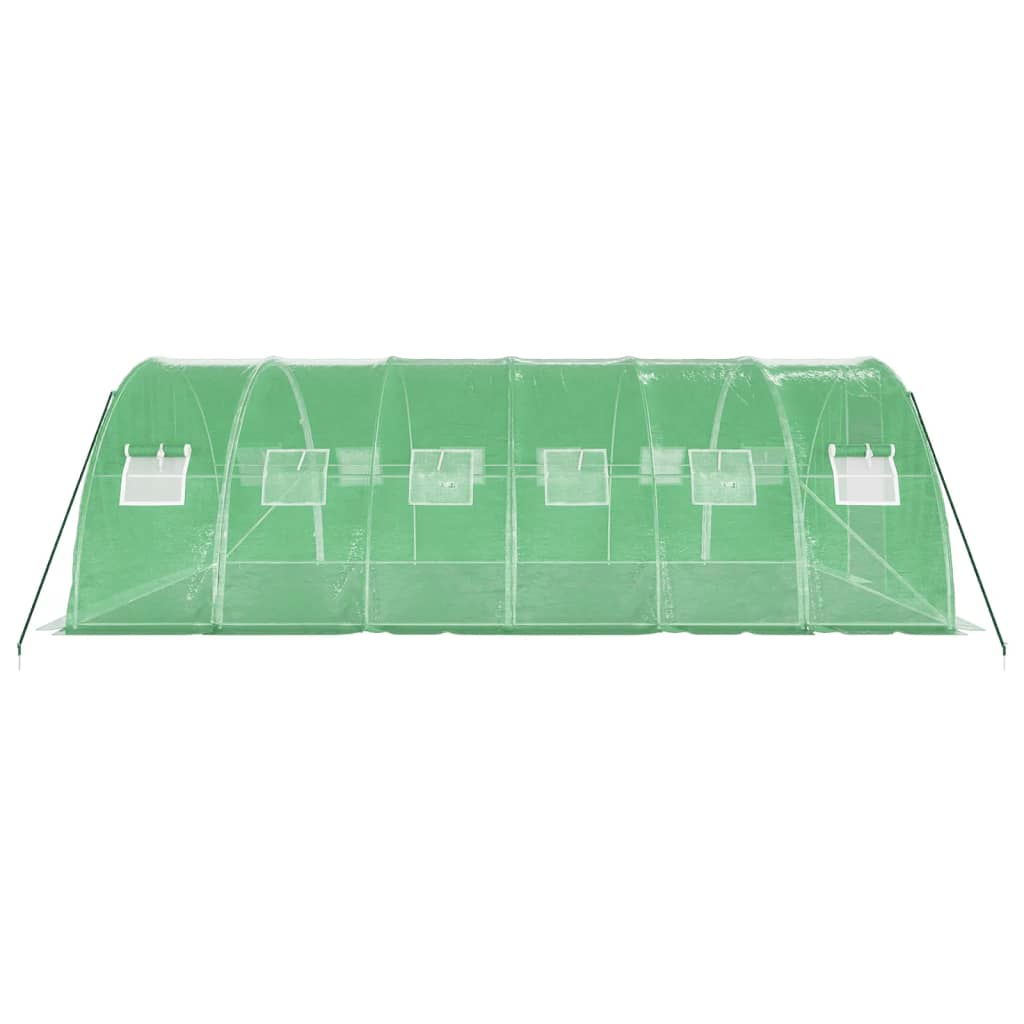 Gewächshaus mit Stahlrahmen Grün 8 m² 4x2x2 m