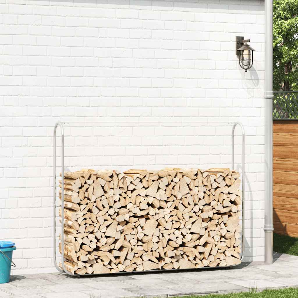 Kaminholzregal 100x25x150 cm Stahl verzinkt