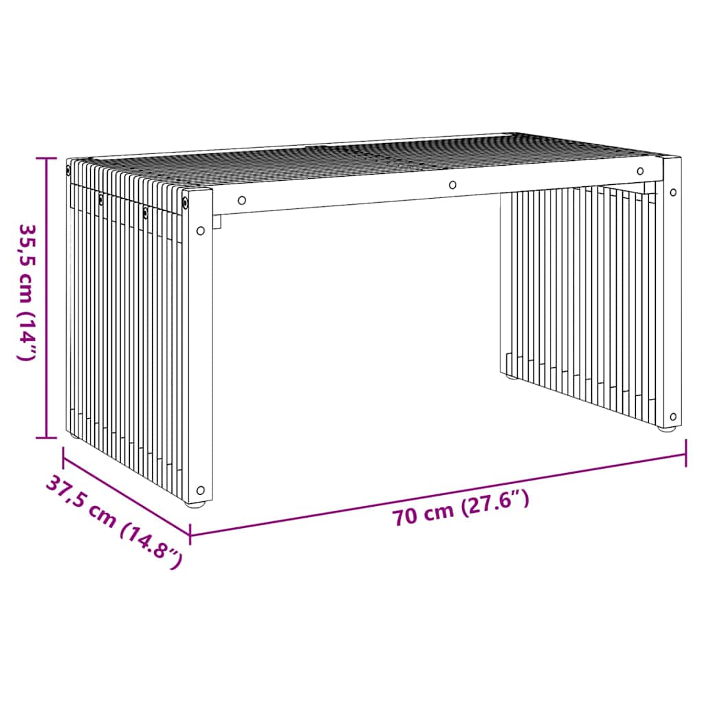 Garten-Beistelltisch 3 pcs Braun 33 x 44,5 x 51 cm