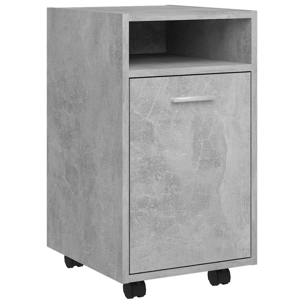 Beistellschrank mit Rollen Weiß 33x38x60 cm Holzwerkstoff