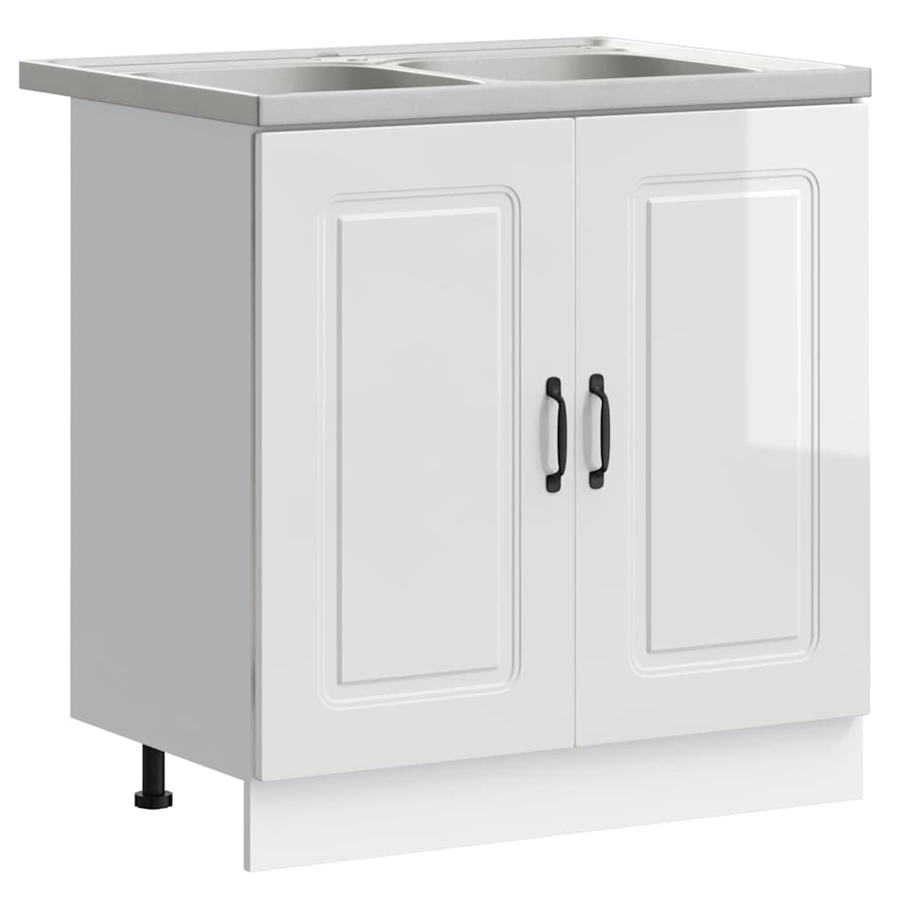 Küchenschrank Kalmar Weiß 80 x 46 x 81.5 cm Holzwerkstoff