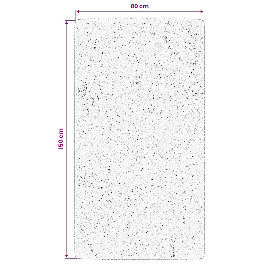 Teppich ISTAN Hochflor Glänzend Anthrazit 100x200 cm