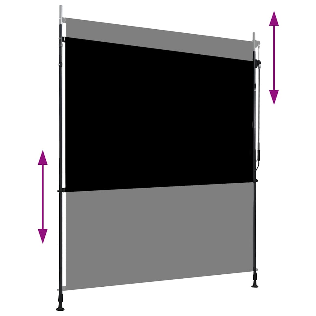 Außenrollo 100 x 270 cm Anthrazit