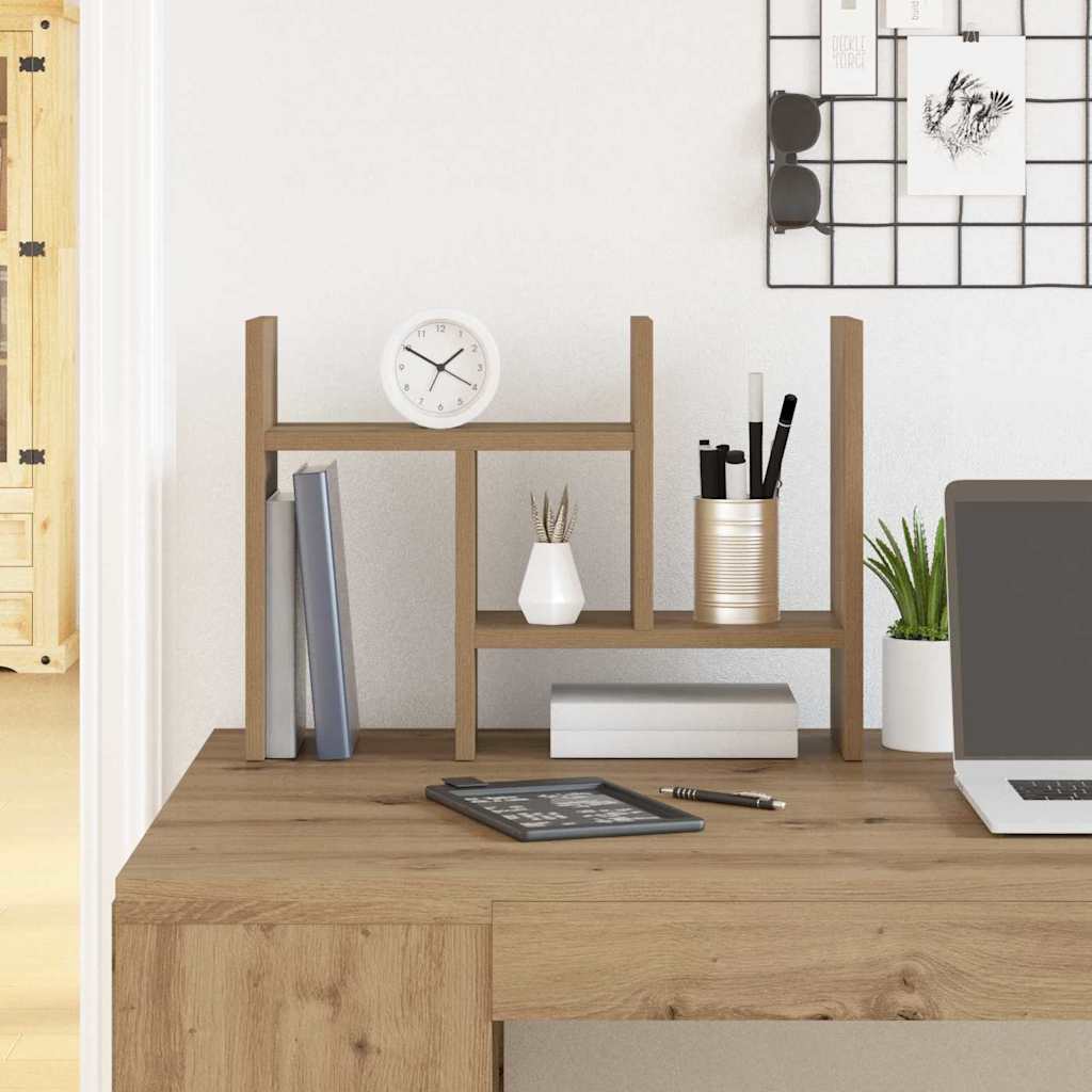 Schreibtisch-Organizer Weiß 34,5x15,5x35,5 cm Holzwerkstoff