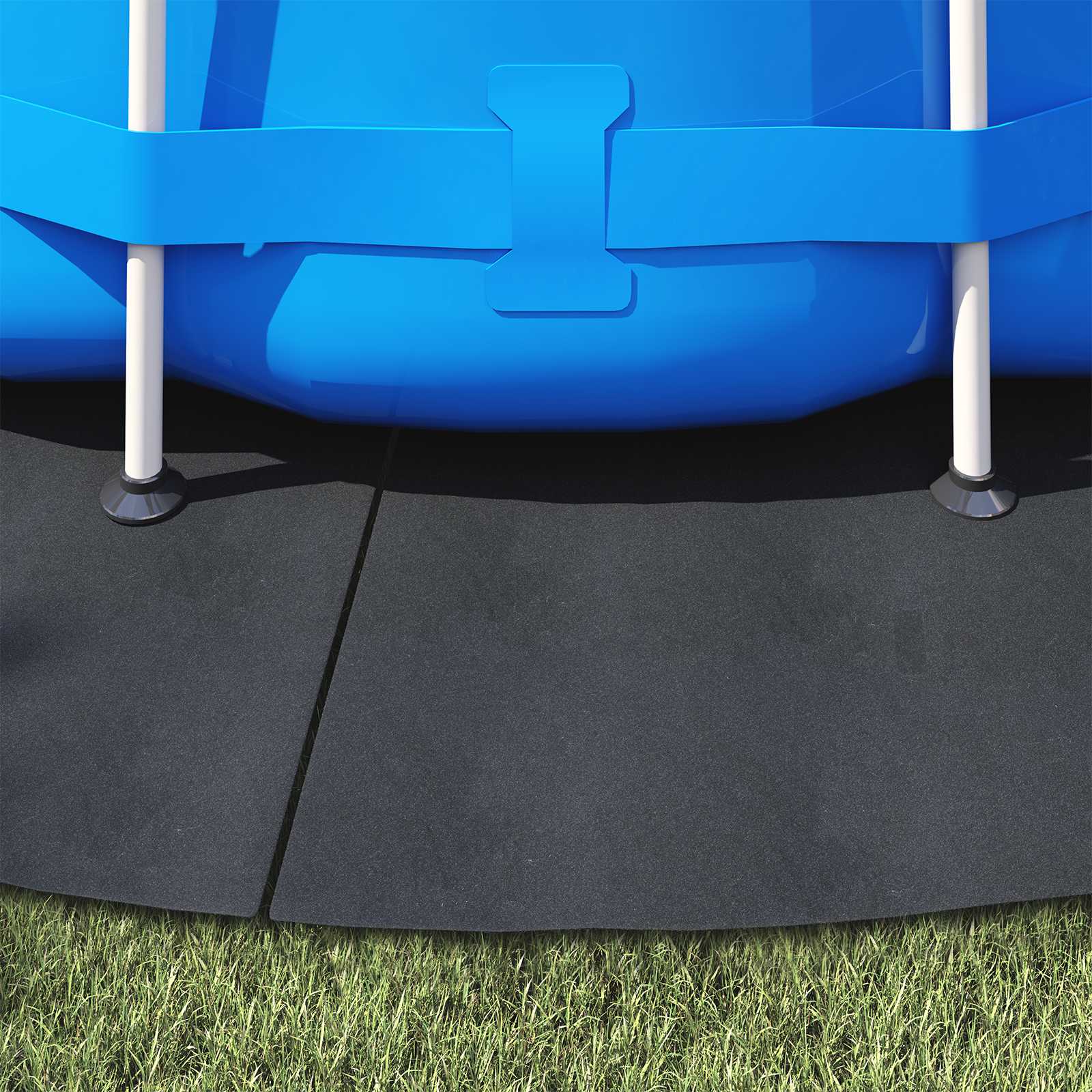 Bodenfolie für Pools Schwarz Ø 244 cm Vliesstoff