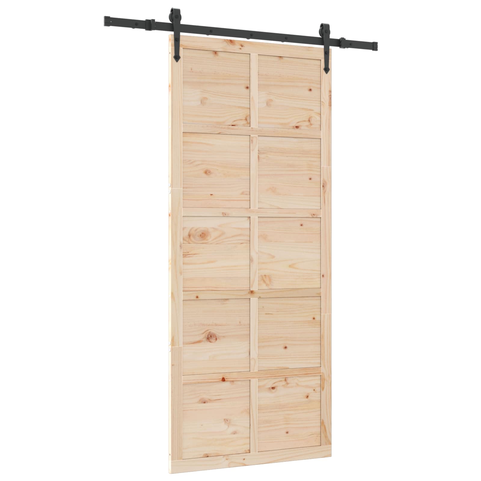 Schiebetür Natur 100 x 208 cm Massives Kiefernholz