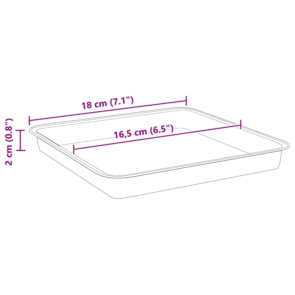 Blumentöpfe 6 pcs Ziegelrot 20 x 20 x 16 cm Kunststoff