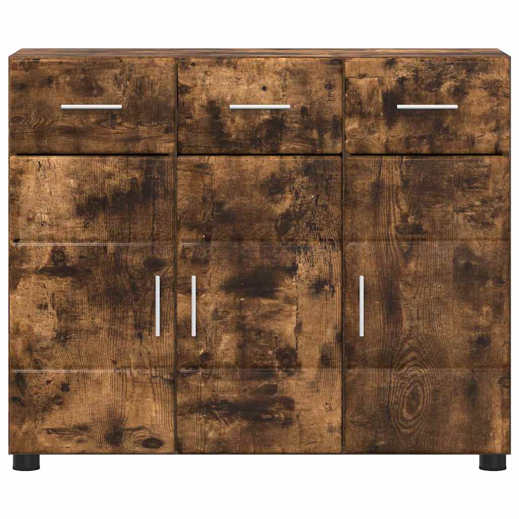 Highboard mit Regal FLORIN Weiß 60 x 35 x 182 cm Holzwerkstoff