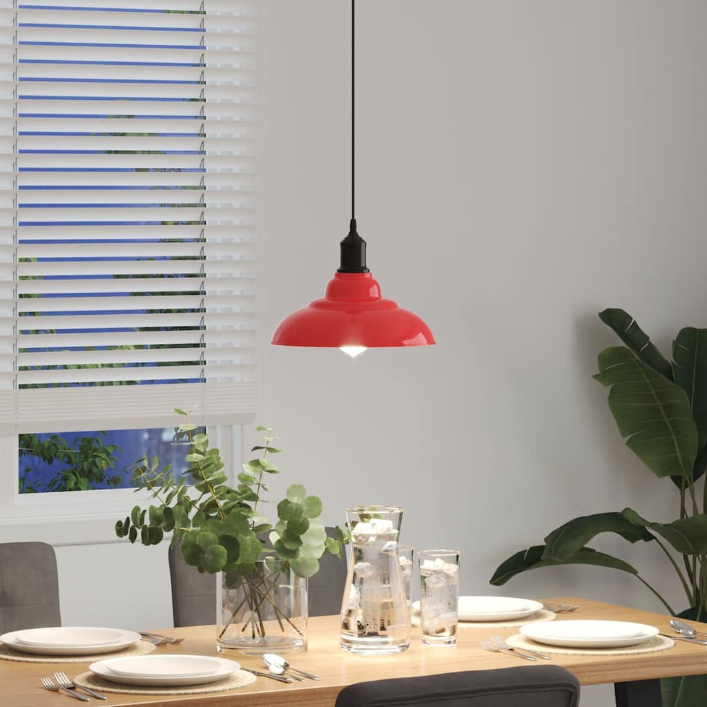 Pendelleuchte Höhenverstellbar E27 Schwarz Glänzend Ø 31 cm