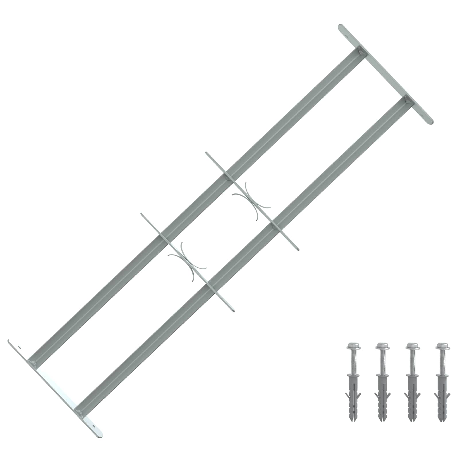 Fenstergitter Verstellbar mit 3 Querstäben 500-650 mm