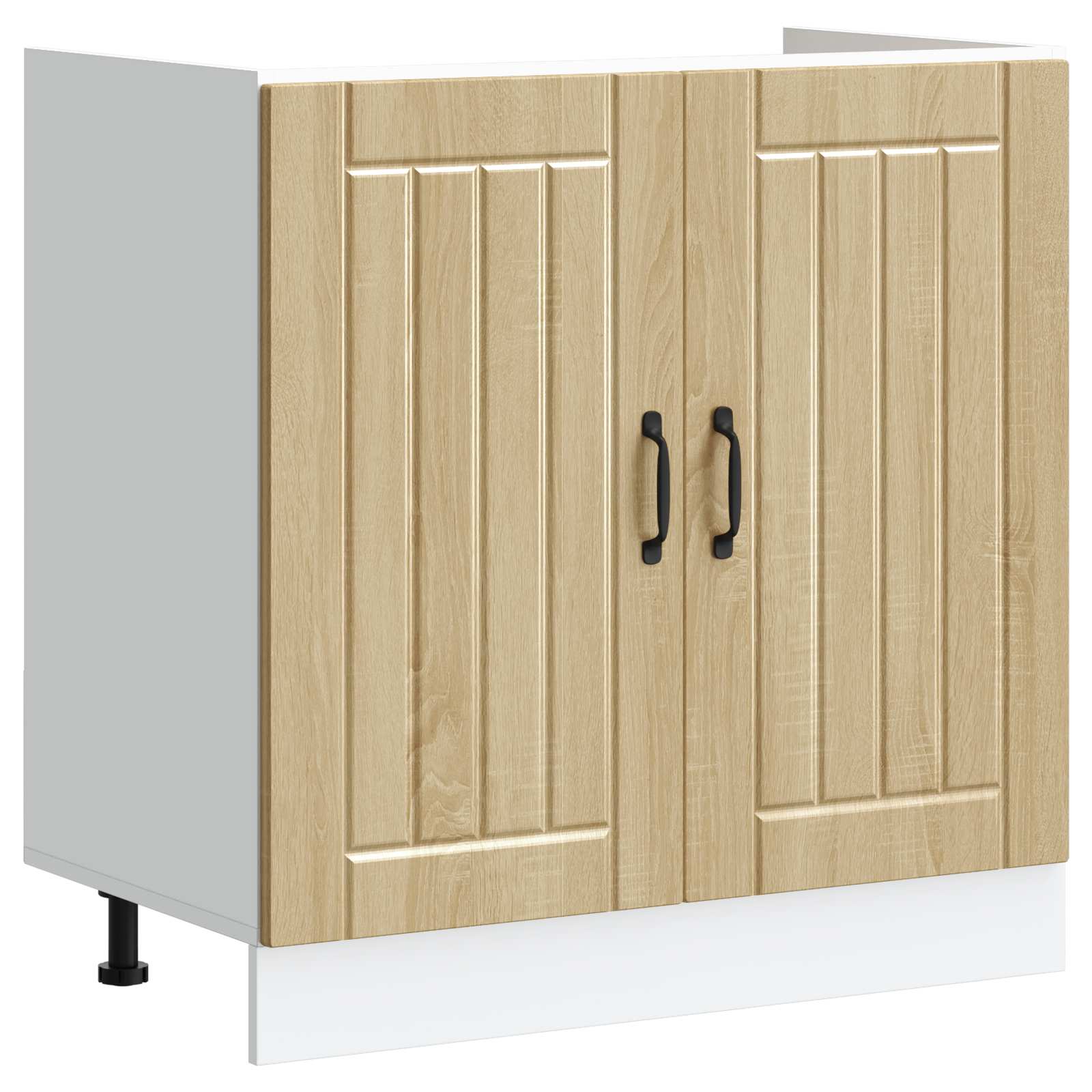 Waschbecken-Unterschrank mit Tür Lucca 2 pcs Weiß Holzwerkstoff