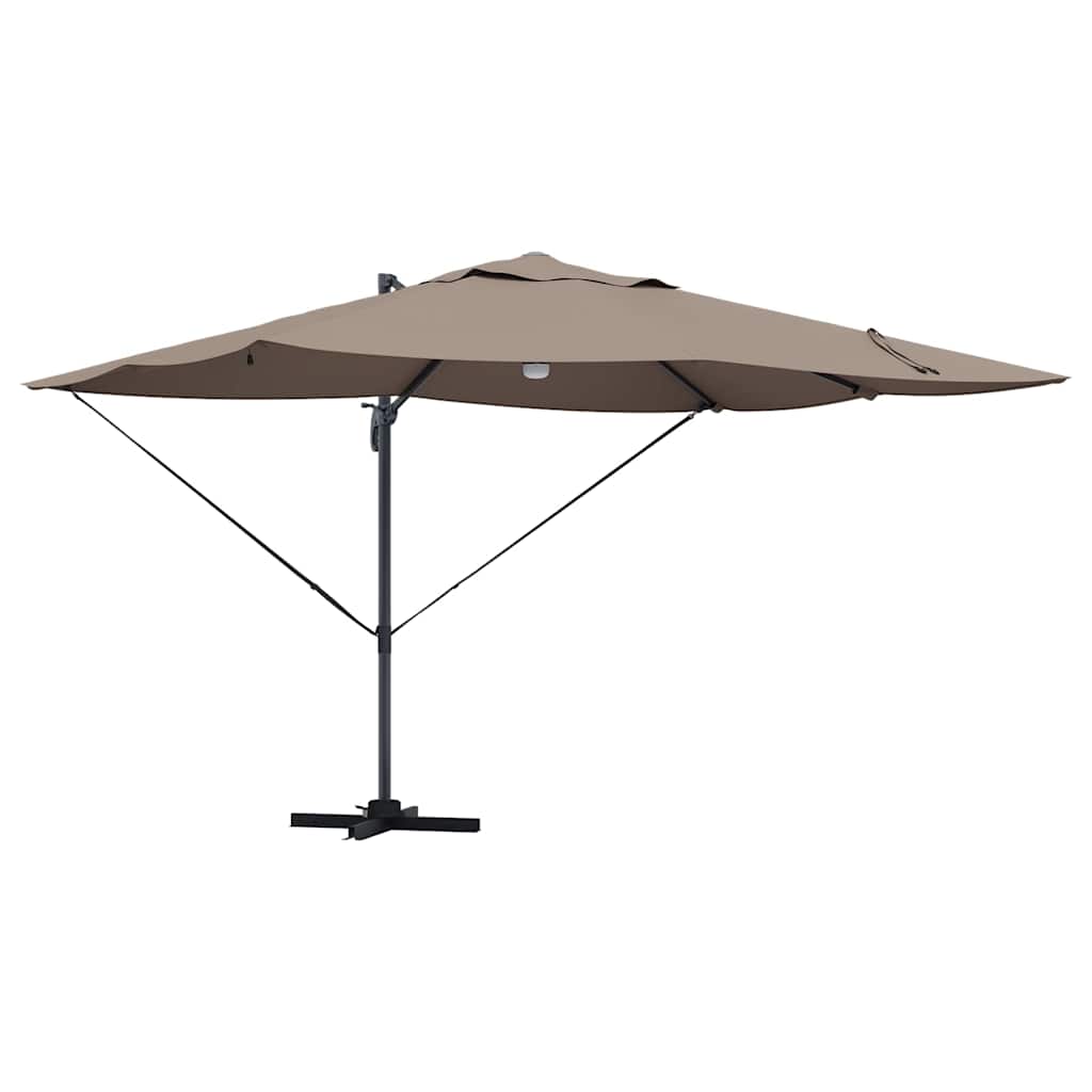 Sonnenschirm Sand 351 x 250 x 253 cm Polyester und Aluminium