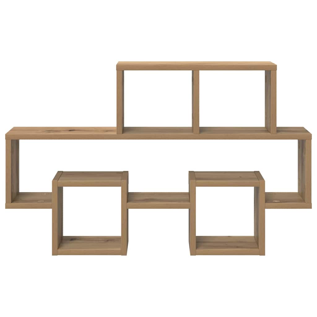 Wandregal in Autoform Weiß 82x15x51 cm Holzwerkstoff