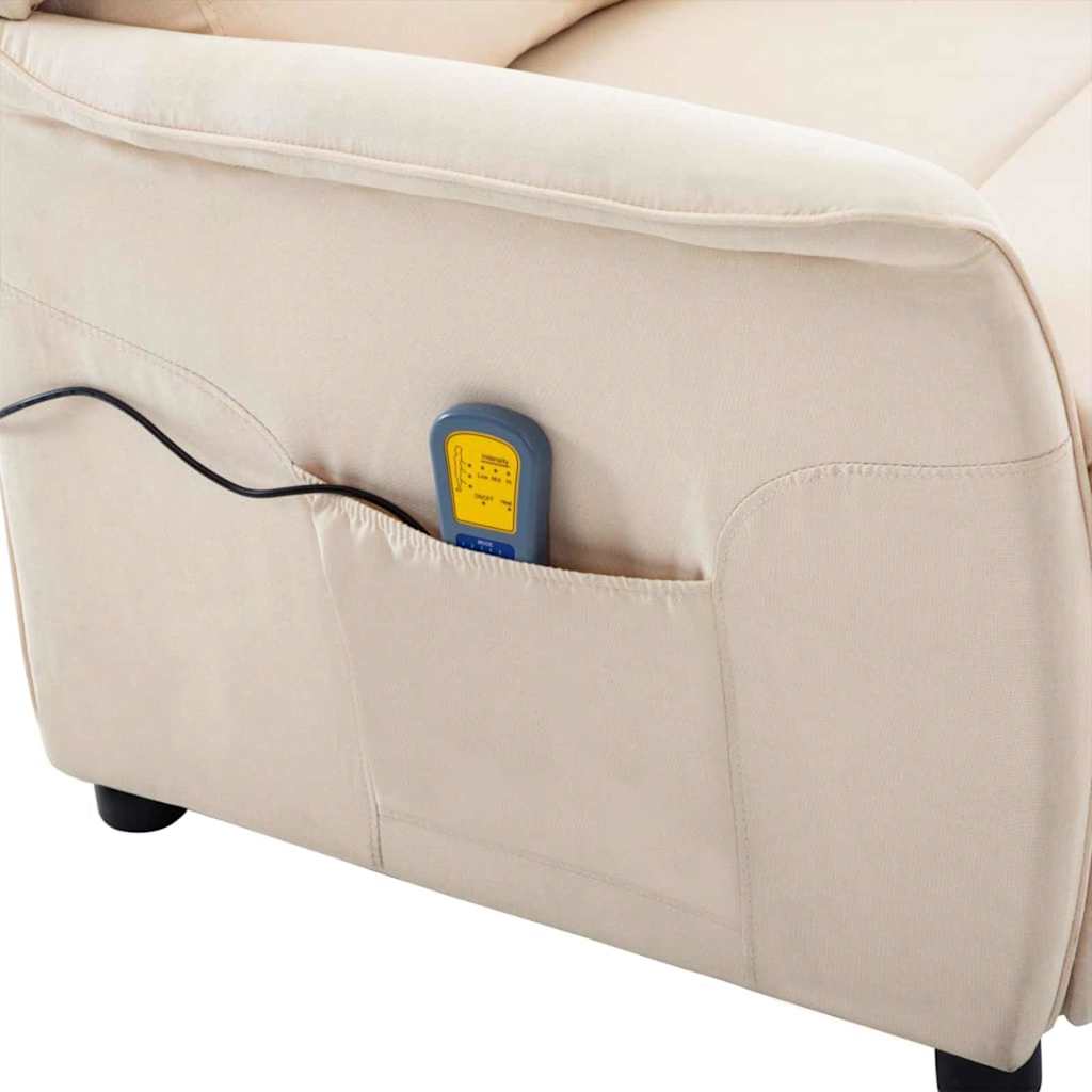 Massagesessel mit Kissen Hellgrau 93,5 x 67,5 x 101,5 cm Stoff