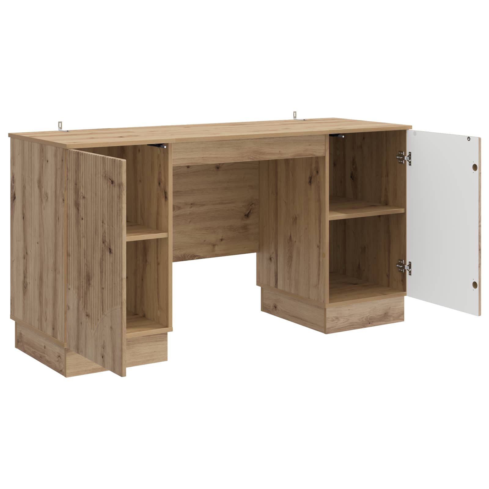 Schreibtisch mit Regal Schwarz 142,5 x 50 x 75 cm Holzwerkstoff