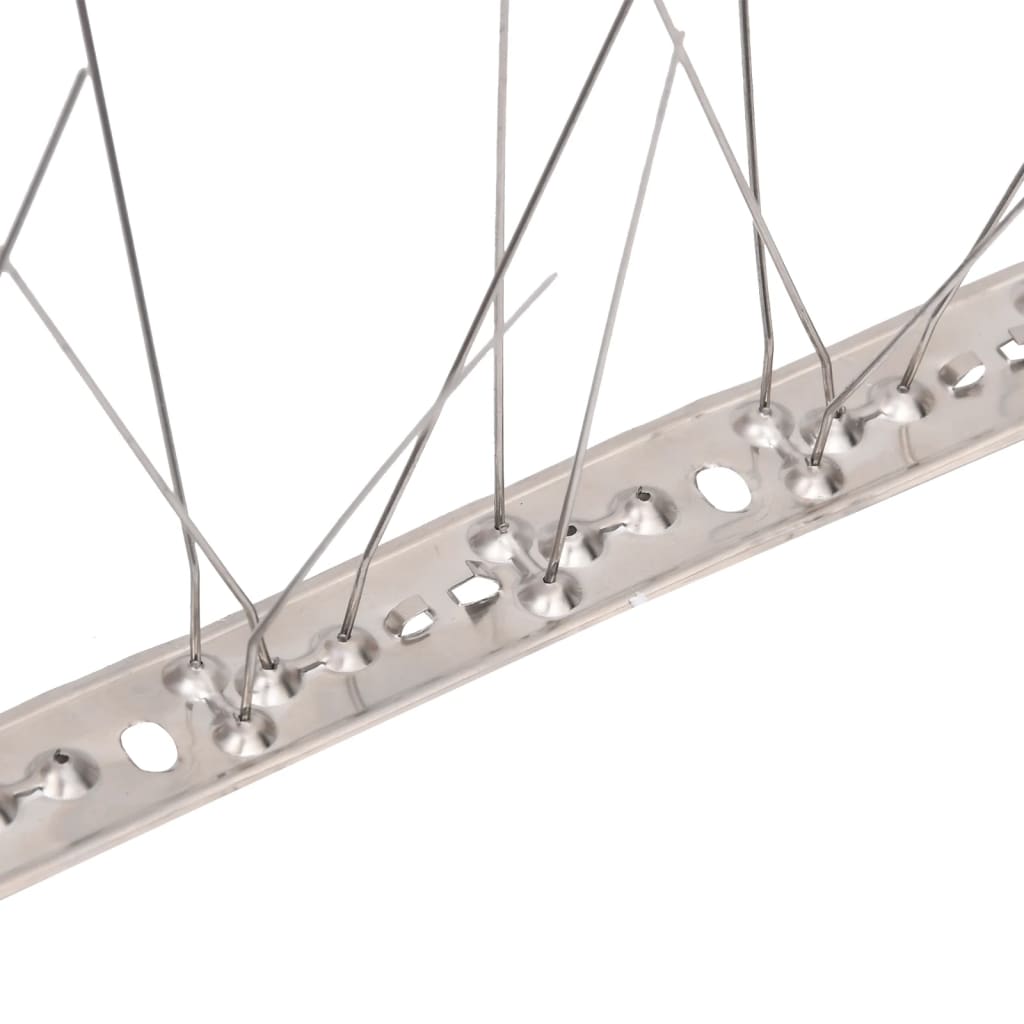 20-tlg. Taubenabwehr Spikes-Set Edelstahl 10 m 4-reihig