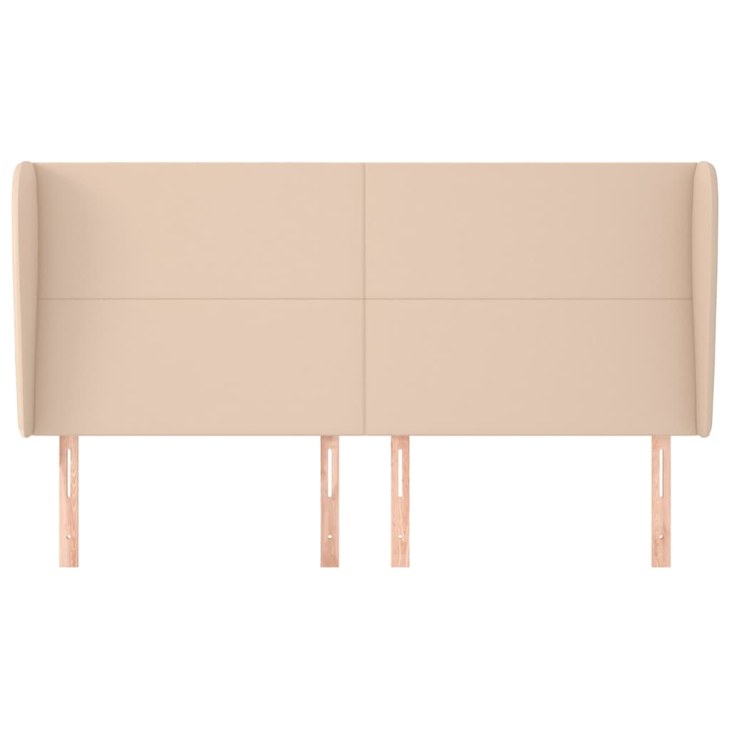 Kopfteil mit Ohren Creme 83x23x78/88 cm Kunstleder