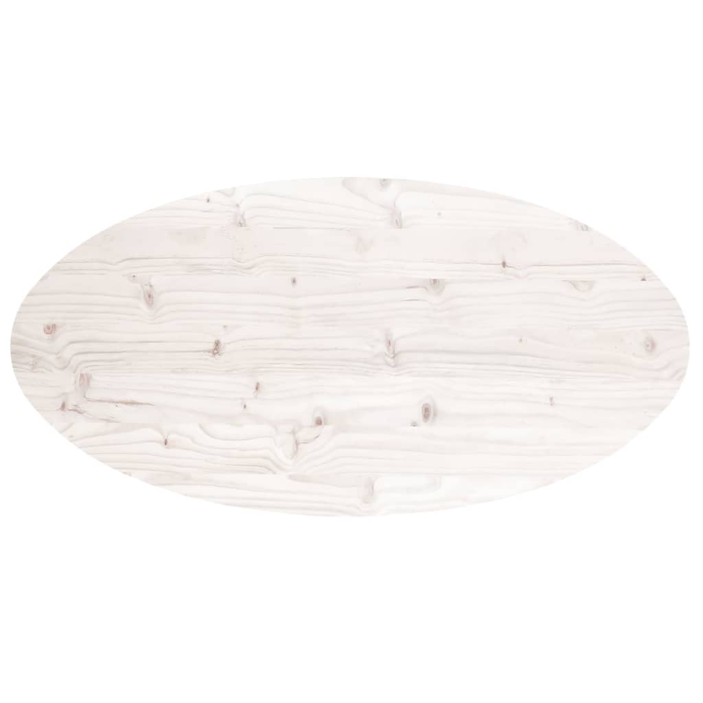 Tischplatte 70x35x2,5 cm Massivholz Kiefer Oval