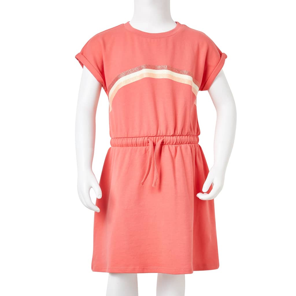 Kinderkleid mit Kordelzug Hellrosa 104